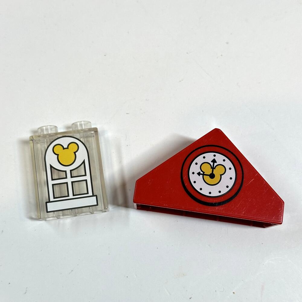 Duplo Lot 2 Disney Mickey Mouse Ears Bricks Blocks Pieces Clock Triangle Tower